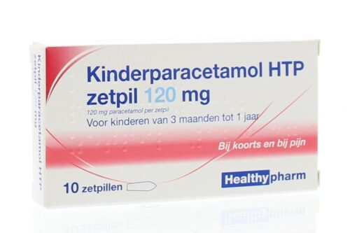 Paracetamol zetpil voor kinderen 120 mg 10 stuks Healthypharm