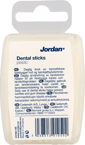 Tandenstoker plastic 60 stuks Jordan