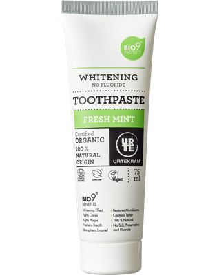 Tandpasta whitening fresh mint 75 ml Urtekram