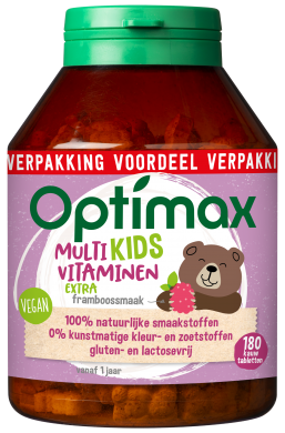 Kinder-multivit extra 180 kauwtabletten Optimax
