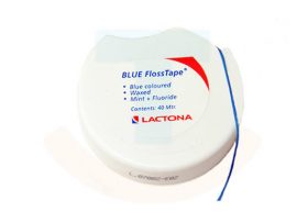 Blue Floss Tape fluoride en mint 50 mtr Lactona