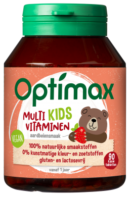 Kinder-multivit aardbei 90 kauwtabletten Optimax