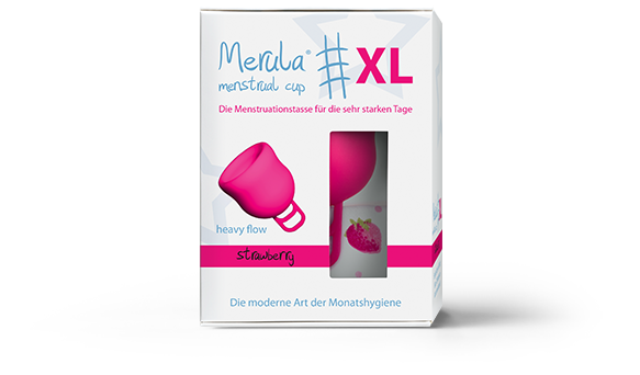 Menstruatie cup XL strawberry roze 1 stuks Merula