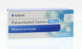 Paracetamol 500 mg 50 tabletten Sanias