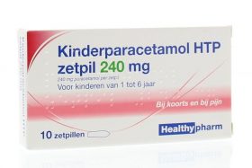 Paracetamol zetpillen 240 mg 10 stuks kinderen Healthypharm