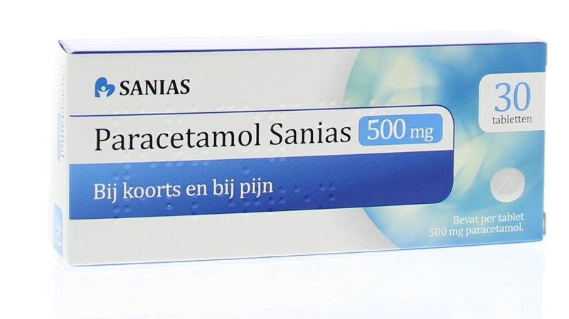 Paracetamol 500 mg 30 stuks Sanias