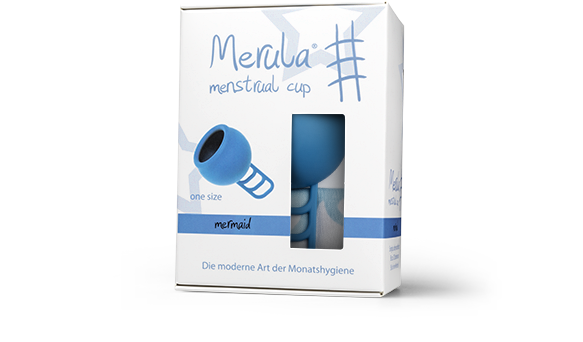 Menstruatie cup mermaid blauw 1 stuks Merula