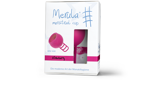 Menstruatie cup strawberry roze 1 stuks Merula