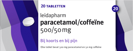 Paracetamol/ coffeine CP 550 50tb Leidapharm