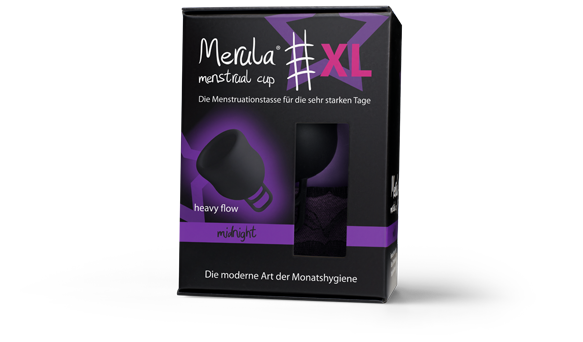Menstruatie cup XL midnight zwart 1 stuks Merula