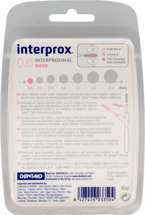 Interprox Premium nano 1,9mm 6st (roze)