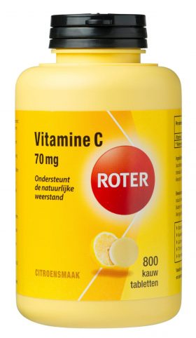 Vitamine C 70 mg citroen 800 kauwtabletten Roter