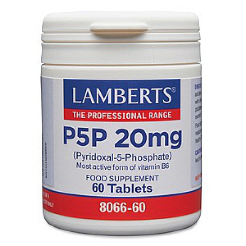 Vitamine B6 (P5P) 20 mg 60 tabletten Lamberts