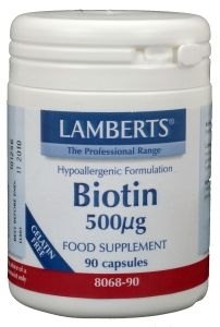 Vitamine B8 500 mcg (biotine) 90 vegi-caps Lamberts