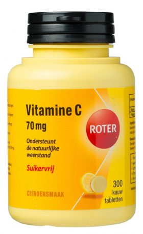 Vitamine C 70 mg SUIKERVRIJ 300 tabletten Roter