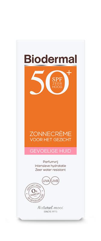 Zonnecreme gezicht SPF50+ gevoelige huid 50 ml Biodermal