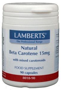 Vitamine A 15 mg natuurlijke (beta caroteen) 90 capsulles Lamberts