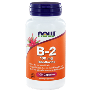 Vitamine B2 100 mg 100 capsules NOW