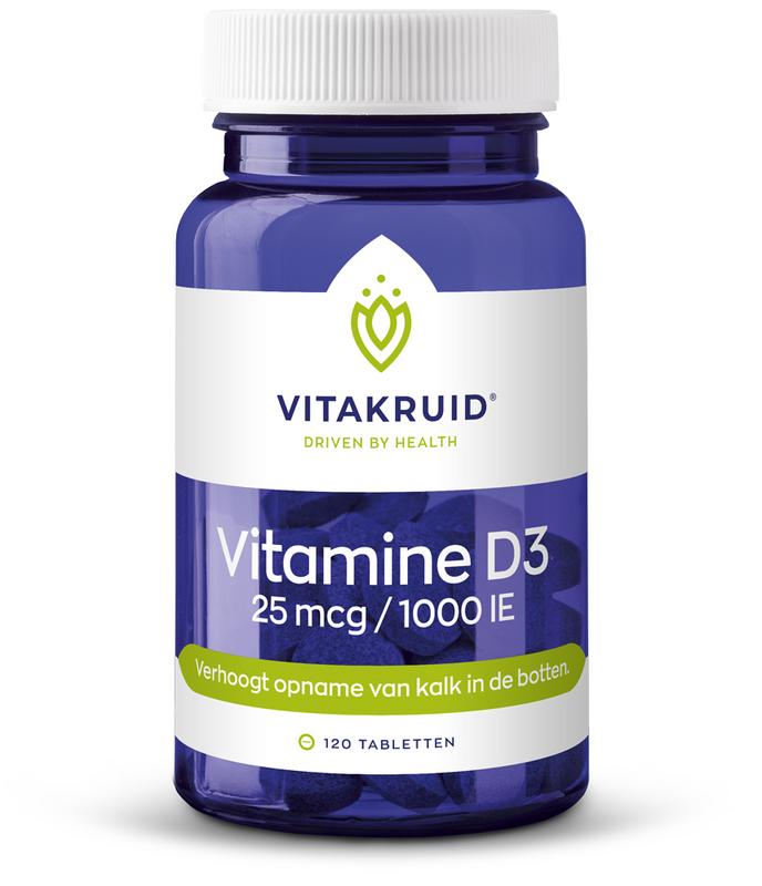 Vitamine D3 25 mcg 120 tabletten Vitakruid