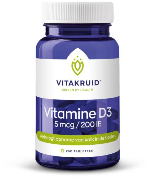 Vitamine D3 5 mcg 250 tabletten Vitakruid