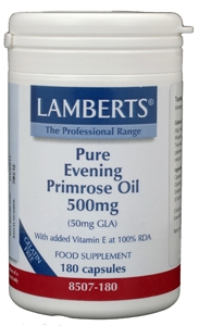 Teunisbloemolie 500 mg (pure evening primrose oil) 180 vegi-caps Lamberts