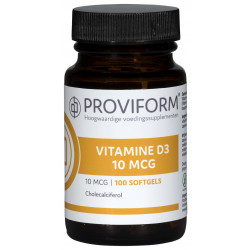 Vitamine D3 10 mcg 100 softgels Proviform