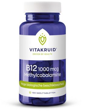 Vitamine B12 1000 mcg methyl cobalamine 100 tabletten Vitakruid