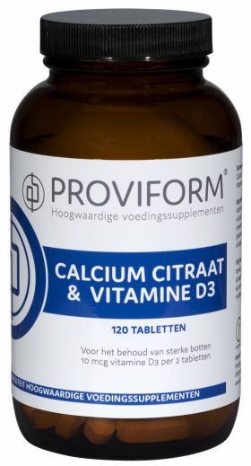 Calcium citraat & D3 120 tabletten Proviform