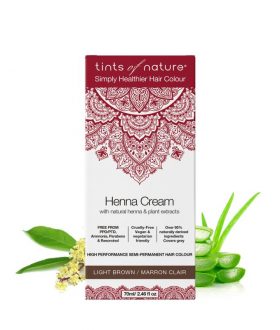 Henna cream light brown semi permanent 70 ml Tints Of Nature