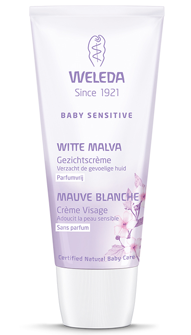Baby witte malva sensitive gezichtscreme 50 ml Weleda