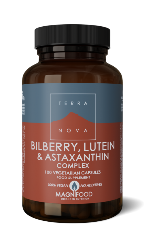 Bilberry lutein & astasanthin complex 100 capsules Terranova