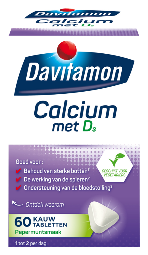 Calcium & D mint 60 kauwtabletten Davitamon