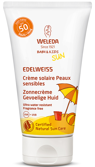 Edelweiss zonnecrème gevoelige huid SPF 50 50 ml Weleda