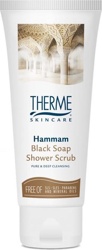 Hammam shower scrub black soap 75 ml Therme