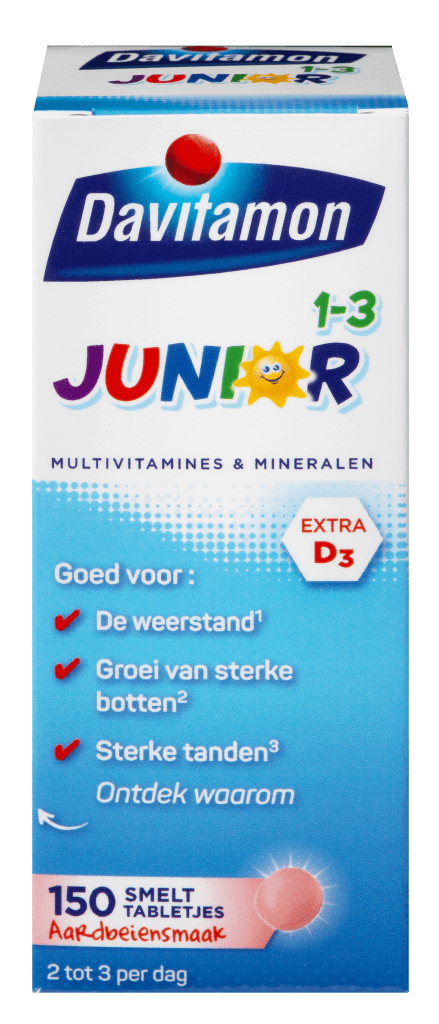 Junior 1+ smelttablet 150 tabletten Davitamon