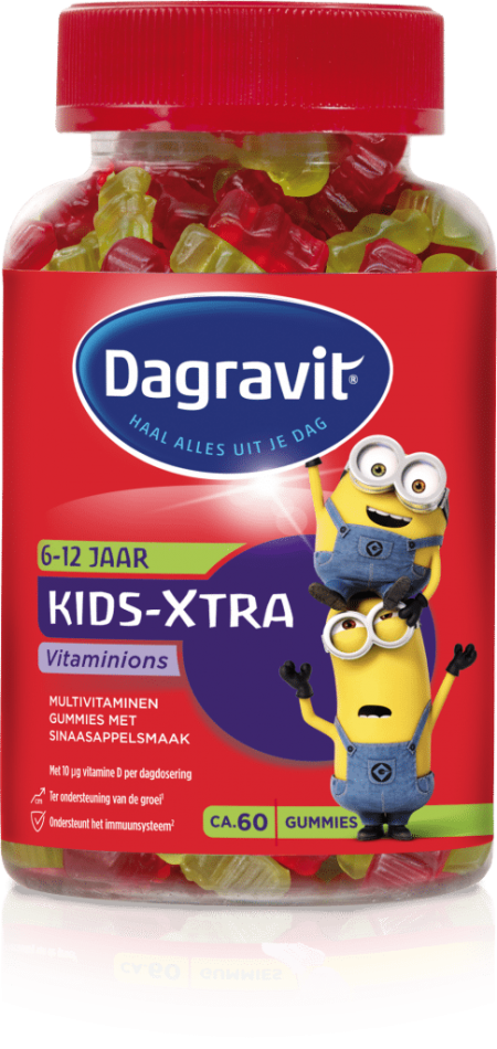 Kids-Xtra vitaminions gums 6+ 60 stuks Dagravit