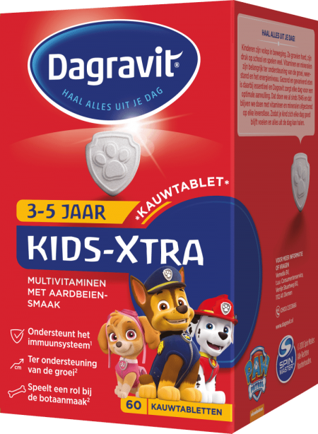 Multi kids aardbei 3-5 jaar 120 kauwtabletten Dagravit
