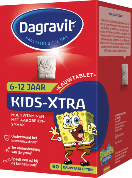 Multi kids aardbei 6-12 jaar 120 kauwtabletten Dagravit