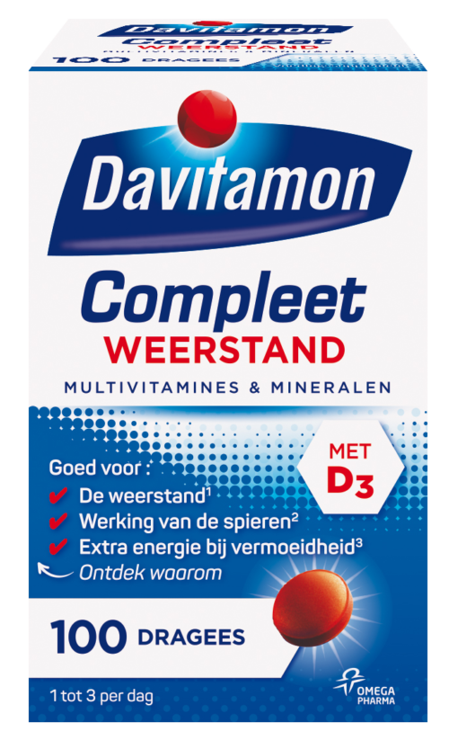 Multiboost 12+ aardbei 60 tabletten Davitamon