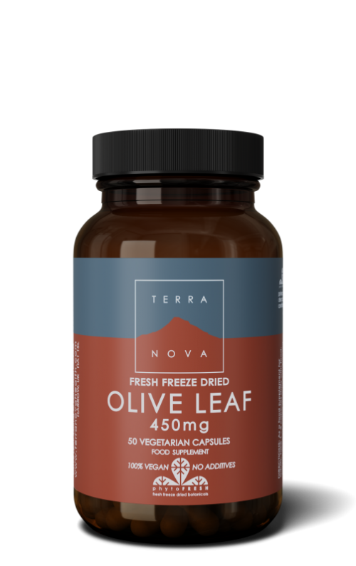 Olive leaf 450 mg 50 vegi-capsules Terranova