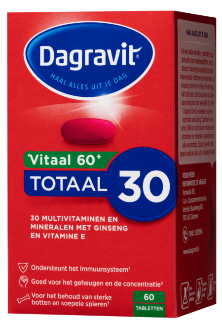 Totaal 30 vitaal 60+ 60 tabletten Dagravit