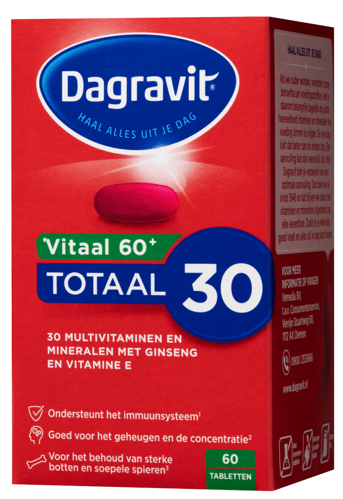 Totaal 30 vitaal 60+ 60 tabletten Dagravit