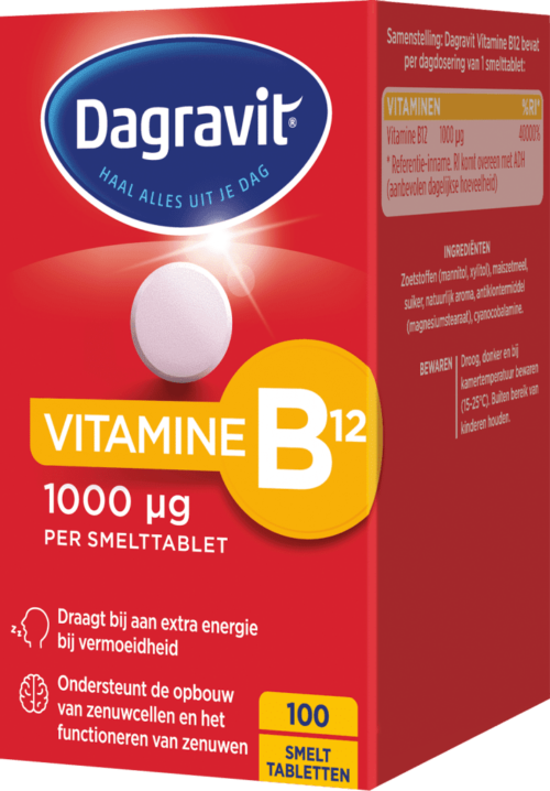 Vitamine B12 1000 mcg smelt 100 tabletten Dagravit