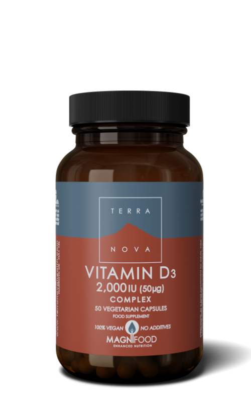 Vitamine D3 2000IU complex 50 vegi-capsules Terranova