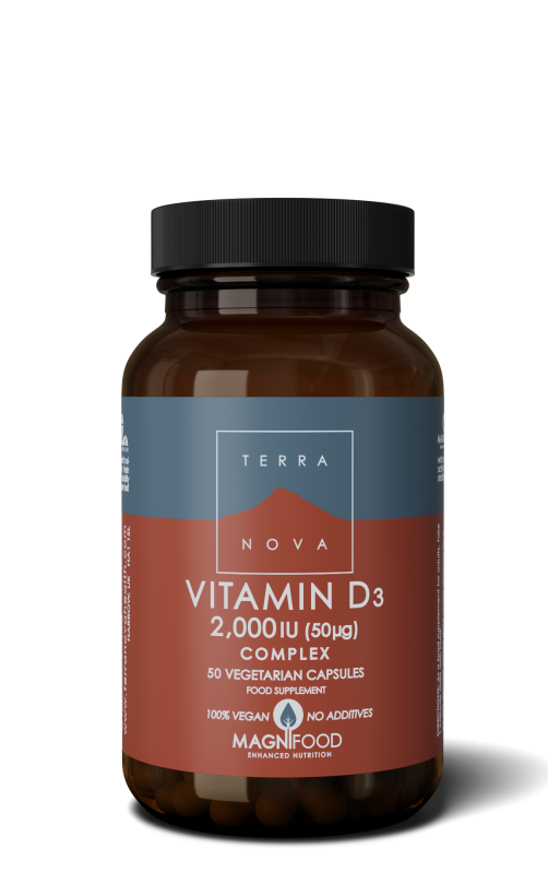 Vitamine D3 2000IU complex 50 vegi-capsules Terranova