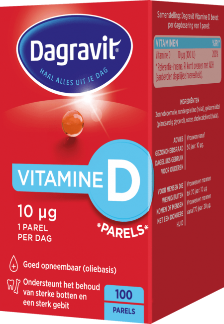 Vitamine D pearls 400IU 100 stuks Dagravit