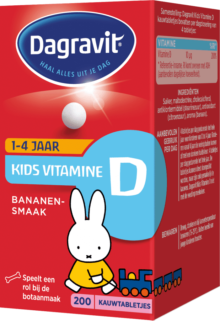 Vitamine D tablet kids 200 stuks Dagravit