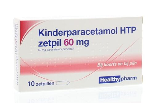 Paracetamol zetpillen voor kinderen 60 mg 10 zetpillen Healthypharm