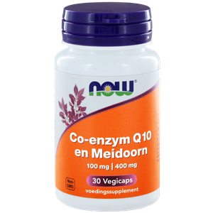 Co-Q10 100 mg met meidoorn 30 vegi-caps NOW