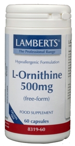 L-Ornithine 500 mg 60 vegi-caps Lamberts